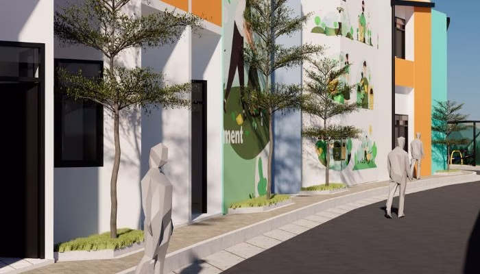 Revitalization project of Kampung Gembira Gembrong in East Jakarta, a collaboration between YPA Architecture Studio and BAZNAS, featuring sustainable, resilient, and community-based design.