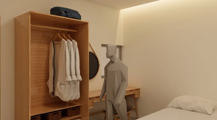 Exterior and interior views of TS House in Semarang, a modern and functional residence designed by YPA Architecture for Mr. Talha Yanıgün and Mrs. Marsiti, emphasizing natural lighting, ventilation, and aesthetic harmony.