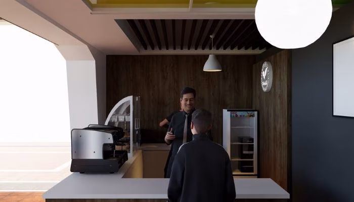 Cafe Difabis in South Jakarta, an inclusive and sustainable architectural space designed by YPA Architects in collaboration with BAZNAS, featuring accessible pathways, ergonomic interiors, and green elements.