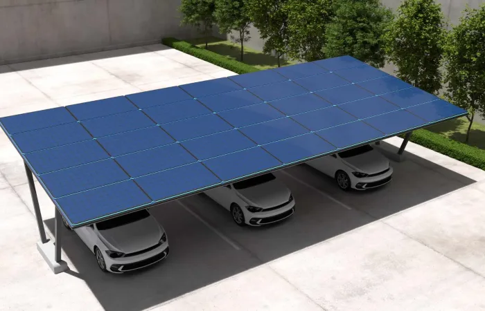 Illustration of carport size guide based on car types in Indonesia, including city car, sedan, MPV, SUV, and pick-up.