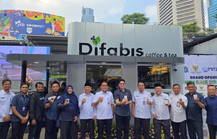 Kafe Difabis di Terowongan Kendal Jakarta, ruang inklusif bagi penyandang disabilitas dengan desain modern dan ramah akses.