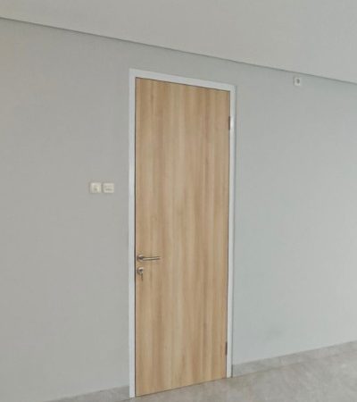 Modern contemporary office interior design of LSIN Office by YPA Architecture, featuring clean lines, custom furniture, and natural lighting on a 228 sqm building in South Tangerang.